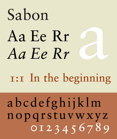 Sabon typeface, 1967