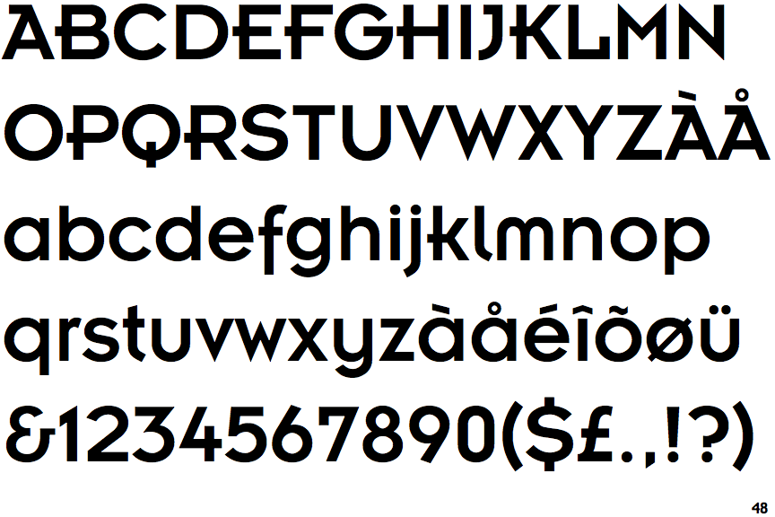 Insignia typeface, 1990