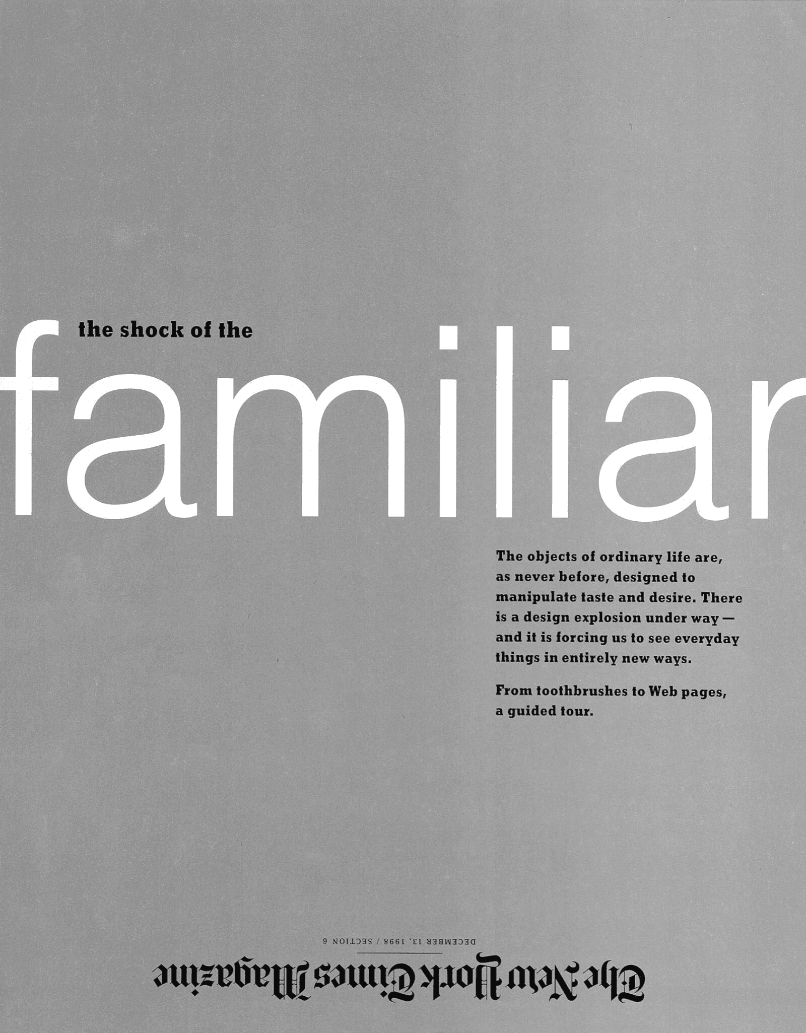 New York Times Magazine redesigns (multiple)
