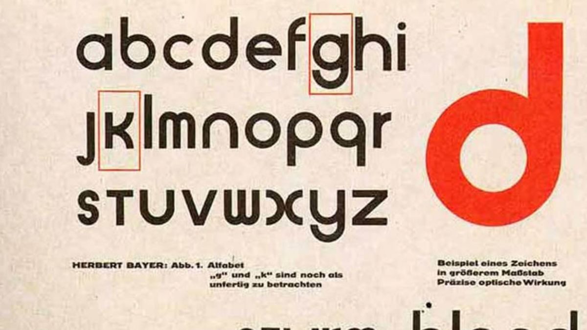 Herbert Bayer's Universal typeface sample, 1925