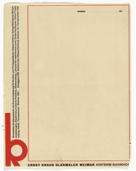 Bauhaus Dessau printing + advertising workshop, 1925-1928
