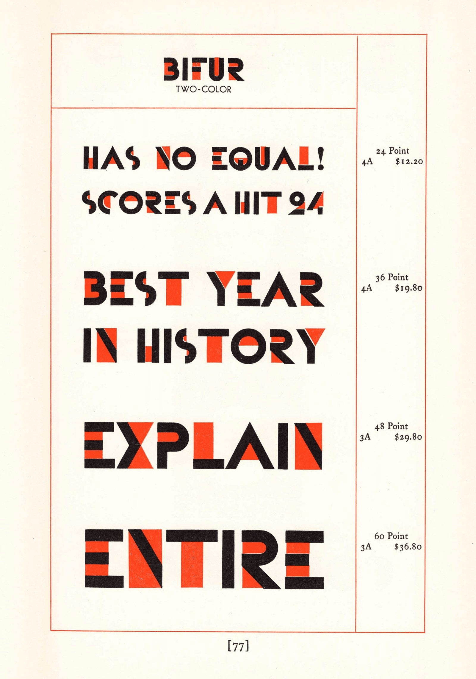 Bifur (typeface), 1929