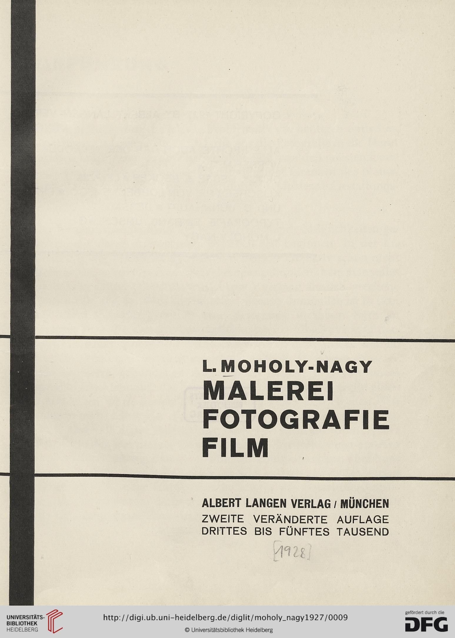 Malerei, Fotografie, Film, 1925