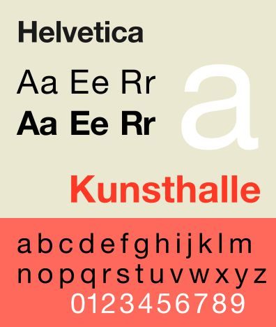 Helvetica typeface sample, 1957