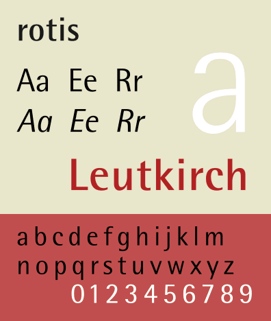 Rotis typeface family, 1988
