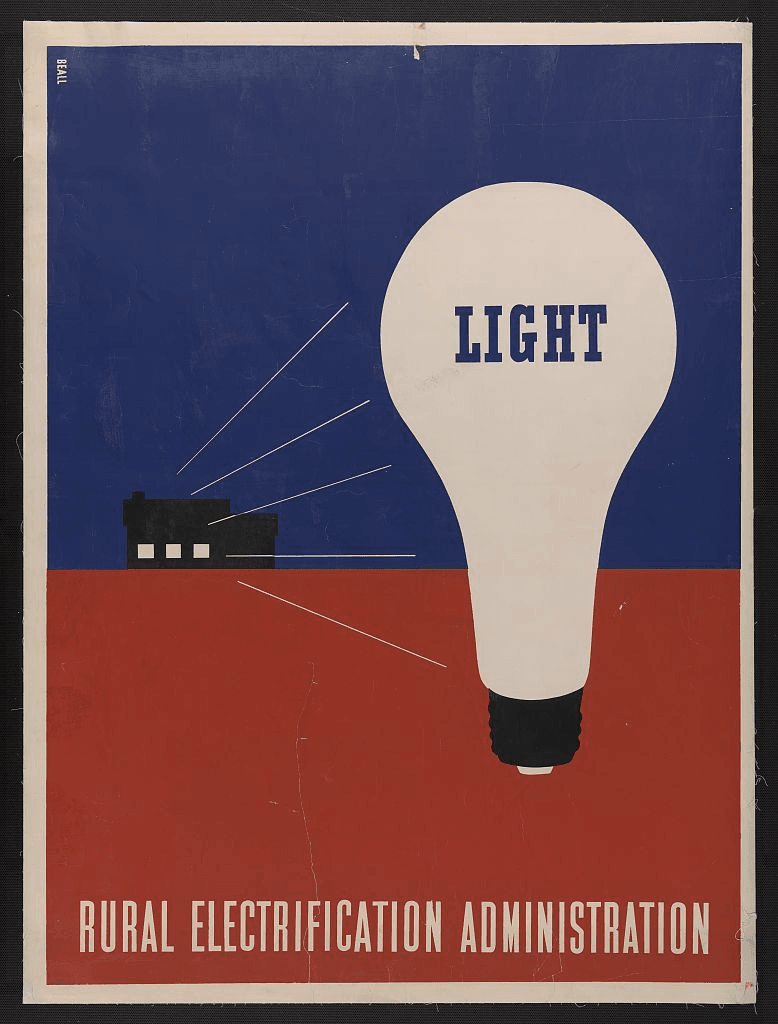 REA poster series first run, 1937