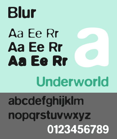 FF Blur typeface family, 1992