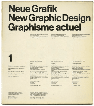 Neue Grafik / New Graphic Design (journal), 1958/1965