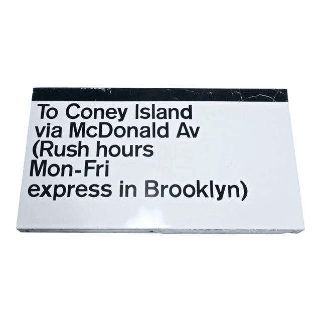 NYC Subway signage system, 1966